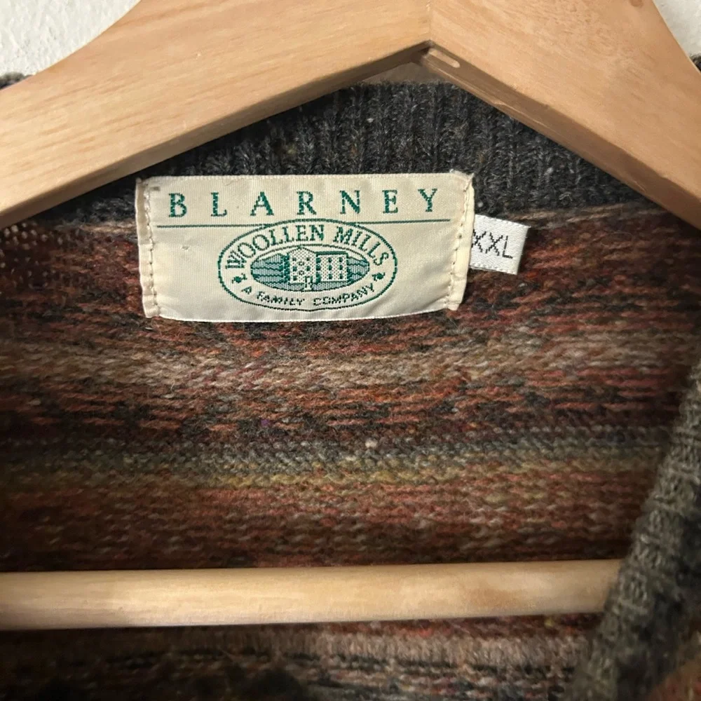 Blarneys Woollen Mills XXL Fair Isle Wool Sweater Grandpa Core Ireland